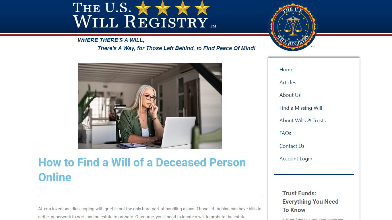 How to Find a Will of a Deceased Person Online